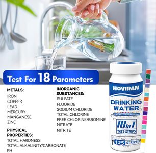 18-in-1 Water Test Strips, 125 Count – Multi-Parameter Testing Kit