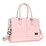 MOSISO Women Laptop Tote Bag (15-16 inch) 3 Layer Compartments, Rose Quartz