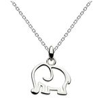 Dew Sterling Silver Elephant Necklace, 18"