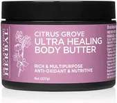 Ora's Amazing Herbal Ultra Healing Body Butter, Intensive Moisturizer For Dry Skin, Marjoram & Bergamot Essential Oil, 8 oz, Citrus Grove Scent