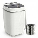 HOMEAPPY Portable Mini Washing Machine 3.5Kg with STAINLESS STEEL DRYER | Premium Black Lid Edition | Heavy Duty Washer for Baby Clothes & Hostel | Unbreakable Spin Basket | No Installation Required.