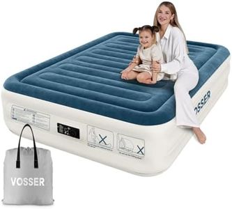 VOSSER Air Mattress Full with Built in Pump,18" Raised Inflatable Mattress，Thicker Blow Up Mattress 2 Mins Self-Inflation/Deflation，Luxury Upgraded Air Bed with Storage Bag for Home, Camping & Guests