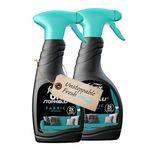 Fabric Freshener Room Spray Bundle - Pack of 2 x 500ml Unstoppable Fresh Scent Water-Based Formula Fabric Spray, Carpet Freshener, Odour Eliminator with Card. Room Freshener for Home Bulk Buy