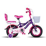 Vaux Princess Kids Cycle for Girls 12T with Basket & Backseat with Backrest, Girls Bicycle Ideal for Age 2 to 4 Years with Sidewheels & Ralson Tyres, 95% Assembled, Ideal Height:2ft to 3ft (Purple)