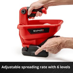 Einhell 18V Cordless Spreader – Adjustable Width for Fertilizer, Seed, Salt