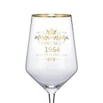 Vintage 1964 60TH Birthday Goblet Gifts, 16OZ Goblet Wine Glass, 60 Year Old Birthday Decorations for Women Men, Funny 60 Bday Gifts Idea for Friends, Sister,Dad, Mom - Turning 60 Present