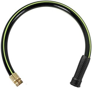 Worth Garden Leader Short Garden Hose 3/4 in. x 2 ft. - No Kink, Lead-in Water Hose with Male to Female Fittings - Heavy Duty Durable PVC Durable Garden Pipe with Brass for Household & Commercial Use