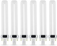 (6 Pack) PL-13W 841, 2 Pin GX23, 13 Watt Single U-Shaped Twin Tube, Compact Fluorescent Light Bulb, Replaces Philips PLS13W41 GX23, Sylvania CF13DS841 GX23