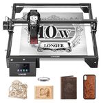 Official LONGER RAY5 10W Laser Engraver,10000mW Laser Engraving Machine with 3.5 inch Touch Screen,60W DIY Laser Cutter for Custom Design,Laser Engraver for Wood and Metal, Acrylic, Leather, Glass