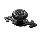 12Pcs Vintage Ceramic Cabinet Knobs Handles Pulls Ymaiss for Kitchen Cabinets Cupboard Bathroom Dresser Wardrobe Closet Decoration Pulls (Black)