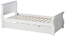 Donco Kids 325-TW_503-W Sleigh Bed withTrundle Bed, Twin/Twin, White