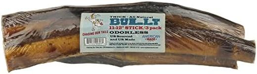 Chasing Our Tails 6070 Thick Odorless Pet Bully Stick (3 Pack), 11" To 12"