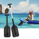 BESPORTBLE Canoe Paddles Kayak Paddles- Extendable Paddles Boat Oars for Surfboard Inflatable Boats Rowing Boats for Adults Kids (Black) 1 Pair