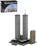WOWOBONTOY Twin Towers Building Blocks Set, 1/800 Architecture Landmark New York City Skyline Collection Model for Adults, 7121PCS World Famous Architectural MOC Display Model, MOC-177998