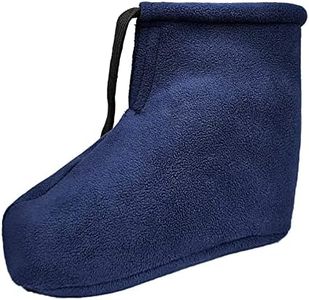 1pcs Cast Sock Toe Cover for Foot Leg Ankle Casts Women Men, Thick Warm Plush Foot Warmer for Fractured Ankle Patients and Elderly with Cold Feet (Blue,L)