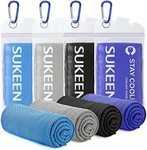 Sukeen [4 Pack] Cooling Towel (40"x12"),Ice Towel,Soft Breathable Chilly Towel,Microfiber Towel for Yoga,Sport,Running,Gym,Workout,Camping,Fitness,Workout & More Activities