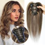 Hair Toppers for Women Real Human Hair Toppers Hair Pieces for Women with Thinning Hair Human Hair Toppers 10 Inch Hair Topper for Thinning Hair Human Hair Top Hairpieces human hair（427）