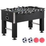 VEVOR Foosball Table, 55 inch Standard Size Foosball Table, Indoor Full Size Foosball Table for Home, Family, and Game Room, Soccer with Foosball Table Set, Includes 4 Balls and 4 Cup Holders