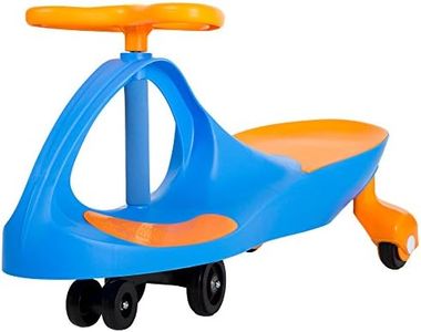 Wiggle Car Ride on Toy - Easy-to-Use Kid Car for Ages 3 Years and Up with No Batteries, Gears, or Pedals by Lil Rider (Blue/Orange), Large,Yellow / Black