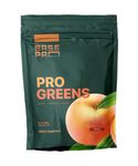 Pro Greens - Peach | Base Pro Nutrition | 300 grams - 30 servings | Vegan, Non-GMO, Gluten-Free, Soy-Free, Dairy-Free | Greens, Greens Powder, Greens Blend | Spirulina, Spinach, Alfalfa, Barley | Peach