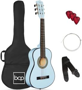 Best Choice Products 30in Kids Acoustic Guitar Beginner Starter Kit with Strap, Case, Strings - Light Blue