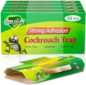 Qualirey Roach Killer Indoor Sticky Roach Traps Glue Cockroach Killer Infestation Home Cockroach Trap for Indoor Home Pest Bug Insect Control 8.66 x 7.6 Inch(40 Pcs)