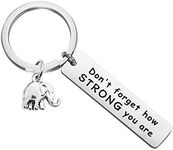 bobauna Elephant Keychain Don't Forget How Strong You Are Strength Jewelry Uplifting Gift For Friend Family Animal Lovers (elephant strong keychain)