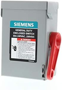 Siemens GNF321A 30-Amp, 3-Pole, 240V General Duty Compact Series Safety Switch, Non-Fusible, Indoor