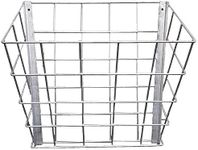 Rugged Ranch SGGBF Wall Mounted Rustproof Galvanized Steel Sheep, Goat, Horse, and Cow Livestock Hay Feeder Rack, Silver