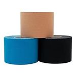 Kinesiology Mixed Set of 3 Units from axion Germany | Different Waterproof Colours | Skin-Friendly Elastic Self-Adhesive Bandage Physio Tape | Ideal for Sports and Everyday Use