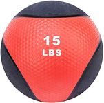 Signature Fitness Workout Exercise Fitness Weighted Medicine Ball, Wall Ball and Slam Ball​, Medicine Ball​, 15 Pounds