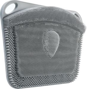 FREATECH Large Shower Foot Scrubber Mat, Silicone Foot Cleaner Brush to Clean, Exfoliate and Massage Feet Without Bending Over, Improve Foot Appearance and Overall Health, Grey - 17.3" x 13"