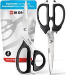 DI ORO Heavy Duty Kitchen Shears - Kitchen Scissors All Purpose - Sharp Kitchen Scissors for Food, Meat, & Herbs - Stainless Steel Kitchen Shears Heavy Duty & Dishwasher Safe - Bone Cutting Scissors