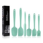 MOACC Silicone Spatulas Set, Rubber Spoon Spatula Heat Resistant Spoonula One Piece Design Seamless Spatula Non-Stick Scrapers Baking Mixing Tool (Light Green)