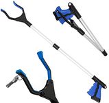 Five Star Litter Picker Grabber With Magnetic Jaw, 32 Inch Foldable Aluminium Rotatable Grabber Stick, Reacher Grabber For Disabled, Garden Litter Picking Equipment