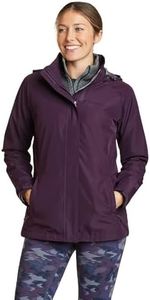 Eddie Bauer Women's Rainfoil Packable Jacket, Deep Eggplant Recycled, Large