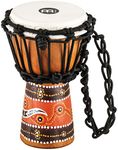 Meinl Percussion African Mini Djembe - Extra Small Handdrum - With Goat Head - Diameter 4,5 Inches - Mahogany, Multicoloured (HDJ5-XXS)