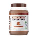 NATURALTEIN Natural Whey Protein Concentrate Chocolate Caramel - 1 kg (Naturally flavored, Non GMO, No Artificial Sweeteners)