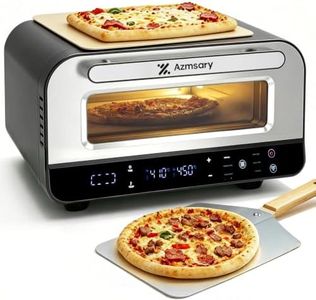 Electric pizza oven – 6 Programs, Max 840°F, Suitable for 12 inch Pizzas, 5-in-1 multifunction: Pizza, Bake, Proof, Broil, and Warm – includes pizza stone and pizza peel