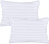 Utopia Bedding Toddler Pillow (White, 2 Pack), 13x18 Toddler Pillows for Sleeping, Soft and Breathable Cotton Blend Shell, Polyester Filling, Small Kids Pillow Perfect for Toddler Bed and Travel