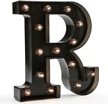 Light Up Black Alphabet Marquee Let