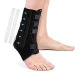 Ankle Stabilizer Brace, Adjustable Ankle Calf Splint with Hook and Loop Straps Breathable Stabilizing Stirrup Splint Ankle Ligaments Protector for Sprains, Strains, and Injury Protection(S)