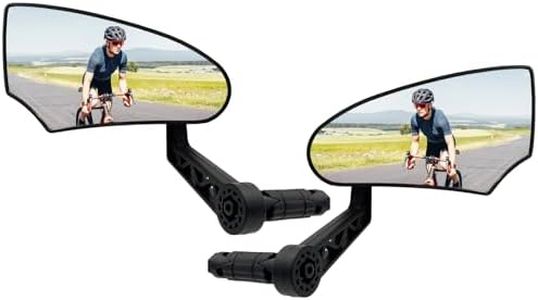 Homieway 2PCS Bike Mirror for Handlebar Mount, HD Glass Bicycle Mirrors, Adjustable Bar End Rear View Mirror, Scratch Resistant Bike Mirror for E-bike, City Bikes (Left&Right 0.59-0.78")