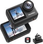 AKASO Brave 7 LE - Action Camera for Bike with 4k30FPS Dual Touch Screen, Waterpoof Mini Vlogging Camera for Photo and Video, Remote Control 5X Zoom with Camera Accessories Kit