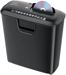 Bonsaii Paper Shredder for Home Use, 8-Sheet StripCut Home Office Shredder, CD/Credit Card Shredder Machine with Overheat Protection, 13 Litres Wastebasket, Black (S120-C)