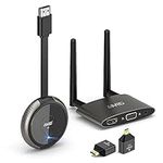 AIMIBO Wireless HDMI Transmitter & Receiver 4K@30Hz, VGA & HDMI Dual Screens Extender, Streaming Smooth 2.4/5G Wireless Video & Audio for Laptop, Camera, Cable Box to TV, Monitor, Projector 165FT/50M