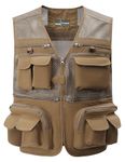 Gihuo Men's Fishing Vest Utility Shooting Safari Travel Vest with Pockets