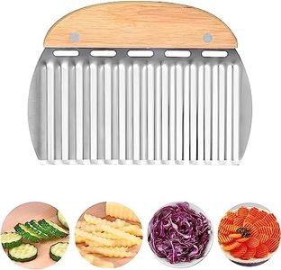 Rpanle Stainless Steel Wave Cutter Potato Cutter for Potatoes, Crinkles, Chips and Fruits, Vegetable Blade with Wavy Edge for Vegetables, Potatoes, Onions