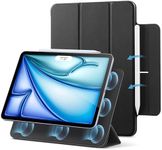 ESR for iPad Air 11 Inch Case M2 (2024), iPad Air 6th / 5th / 4th Generation Case, 10.9 Inch, Powerful Magnetic Attachment, Slim Trifold Stand Case, Supports Pencil Pro/USB-C, Rebound Series, Black