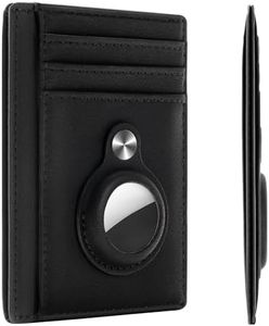 Hawanik Slim Minimalist Front Pocket Air Tag Wallet, RFID Blocking Card Holder Wallet with Airtag Holder